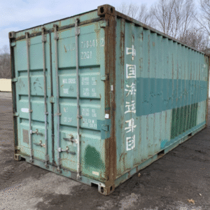 20′ x 8′ x 8.5′ Tall– **AS IS**Door Seals Show Light** Used Shipping / Storage Container – Green
