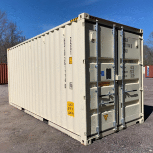 20ft New High Cube Shipping & Storage Container – Wind & Watertight, Beige