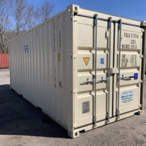 20ft New High Cube Shipping & Storage Container – Wind & Watertight, Biege