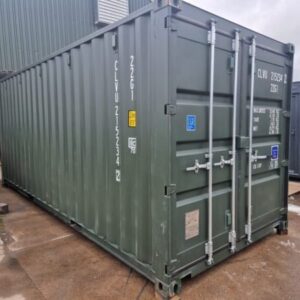 New 20Ft Shipping Container One Trip Green Easy Opening Door